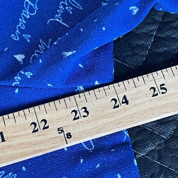 Elle Shirt Womens Plus Size 2X XXL Blue Paris Bell Long Sleeve Pullover Stretch - Picture 8 of 10